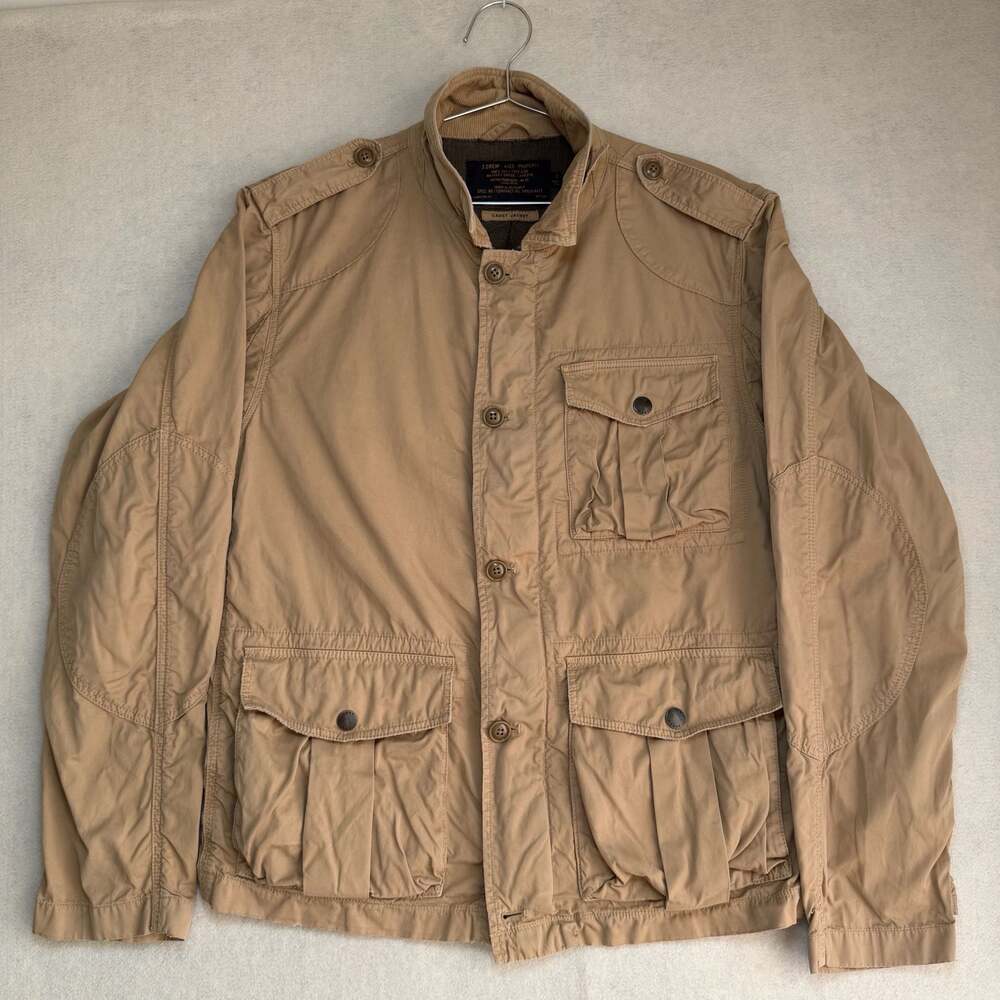 J Crew Jacket Mens M G38 A/22 Cadet Tan Utility Military Cargo Field